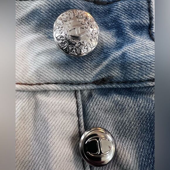 Just Cavalli Light Wash Beaded Snake Slim Fit Jeans 32x34 Italy Designer Denim - Picture 8 of 15